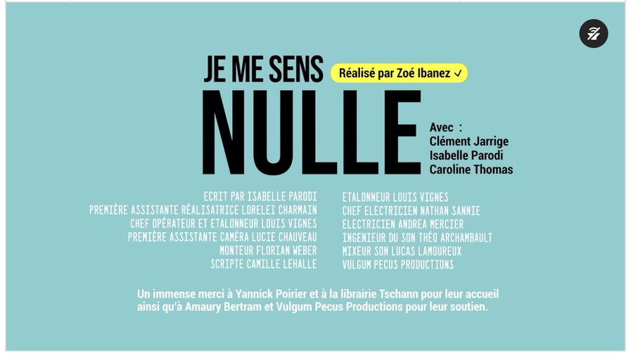 Visuel du film Je me sens nulle